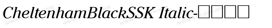 CheltenhamBlackSSK Italic字体转换